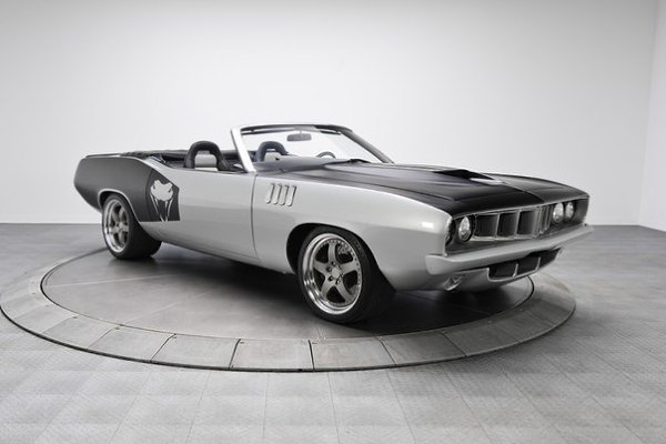 1971 Silver &amp; Black Plymouth Cuda Convertible Viper V10 - 3