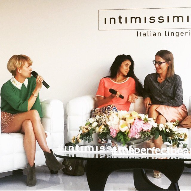 Was honoured to host the #intimissimi public talk on beauty with @polinakitsenko @rav_shana Daria ...