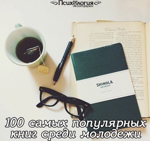 100 ñàìûõ ïîïóëÿðíûõ êíèã ñðåäè ìîëîäåæè.Ñîõðàíÿéòå ñåáå Äëÿ òåõ, êòî íå çíàåò, ÷òî ïî÷èòàòü. Áûë ...