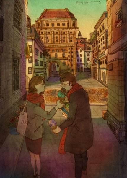 Художник «Puuung» рисует очень милые и теплые иллюстрации, в которых воплощает простые, но очень ... - 16