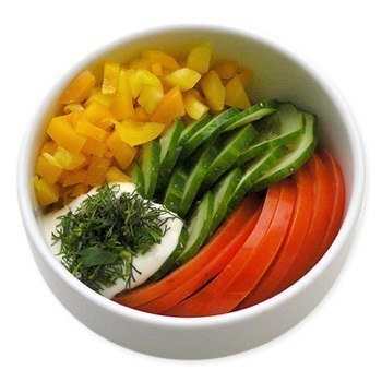 Мини - салатики. ЭДЕЛЬВЕЙСПриятное сочетание вкусов.Cыр, курица, яйцо, помидор, майонез (сметана). ... - 4