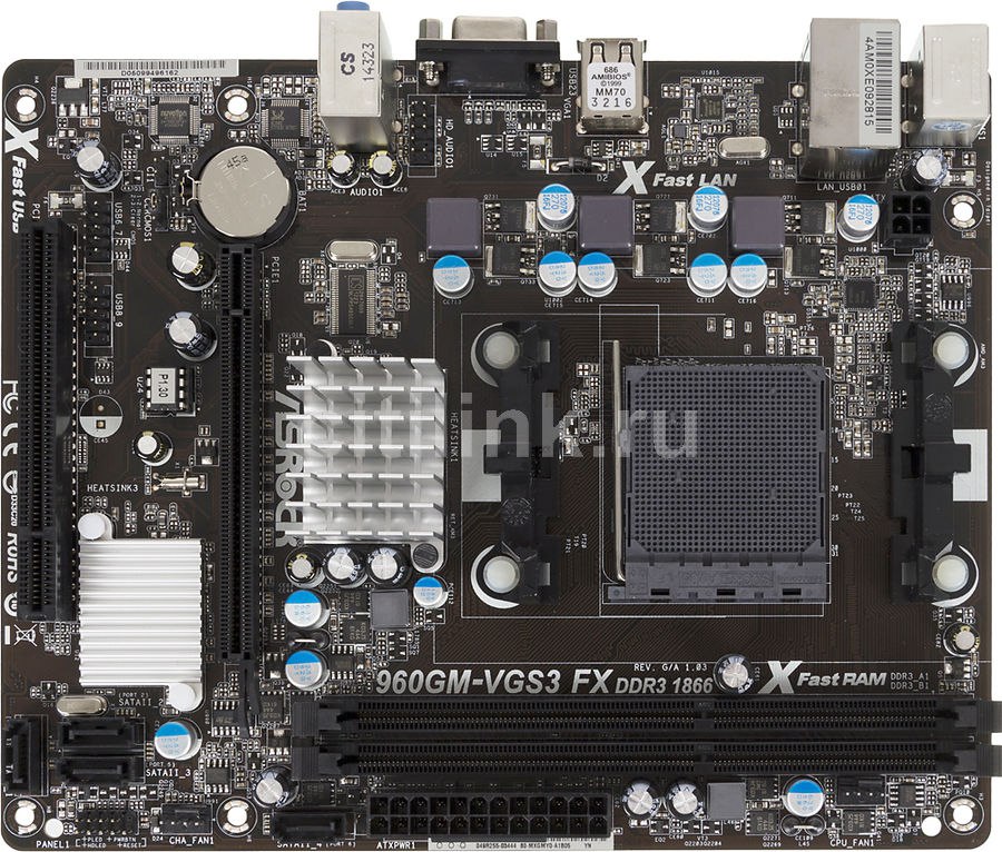 Asrock 960gm vgs3 fx нет изображения