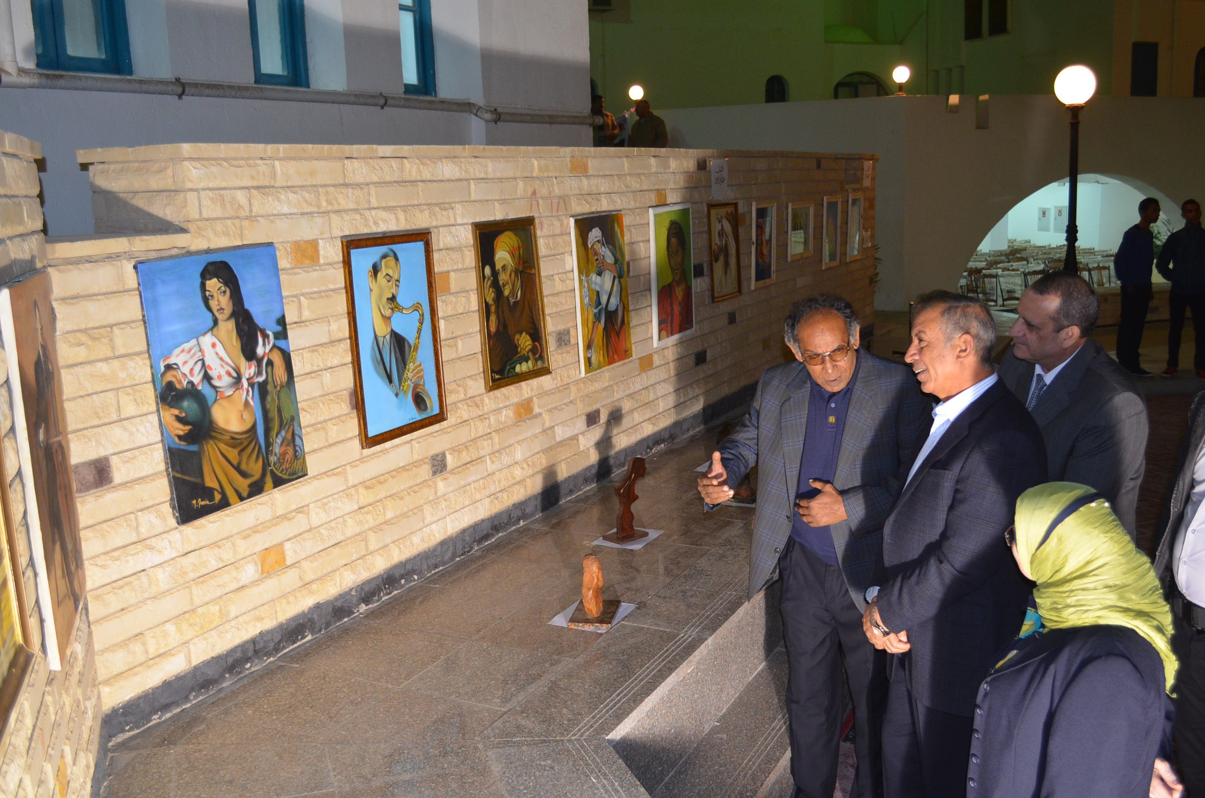 some from my Expositions art work .. with T.V. , Governor & VIP. persons in Egypt .. - 7