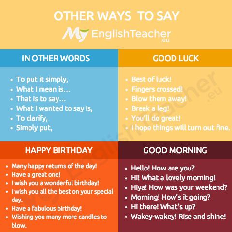 Other ways to say