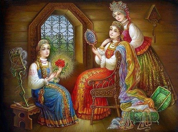 сказка на новый-современный лад.....Три девицы вечерком.Собрались к подруге в дом:Полистали ...