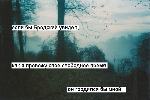 Я сижу в темноте и она не хуже в комнате чем темнота снаружи бродский