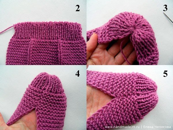 Вязание тапочек спицами. Тапочки-следки на двух спицах. Вязание для начинающих / knitting slippers