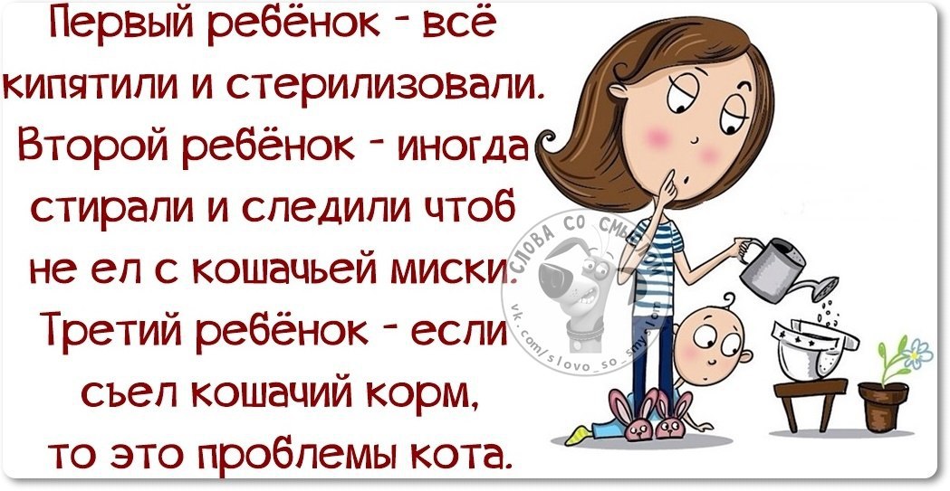 Первый ребенок третий ребенок. Смешные цитаты про детей со смыслом. Фразы про ребенка со смыслом смешные. Позитивные фразы для детей. Если ребёнок ест из миски кота это проблемы.