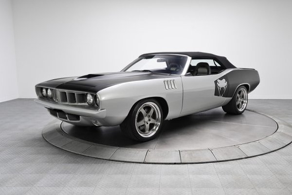 1971 Silver &amp; Black Plymouth Cuda Convertible Viper V10