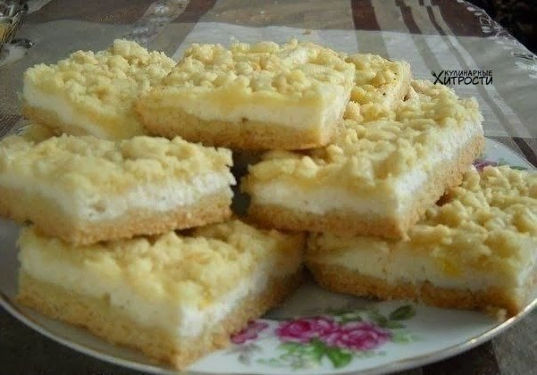 ОЧЕНЬ НЕЖНЫЙ ТВОРОЖНЫЙ ПИРОГ.Ингредиенты:Для теста мука - 1,5 стакана (~150-160 г), сахар - 0,5 ...