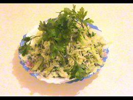   ,   . Cabbage salad, which is all praise.