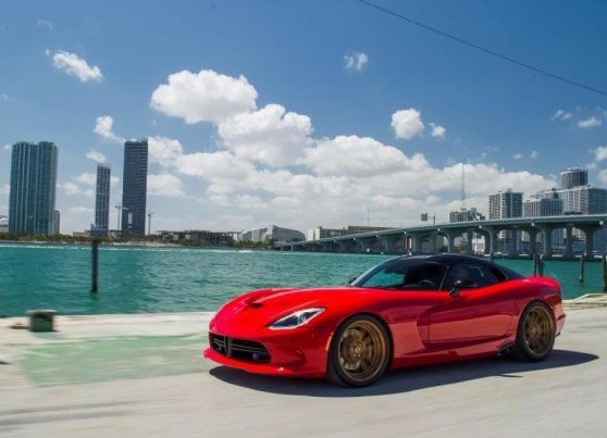 Red SRT Viper Shines With Gold ADV.1 Wheels