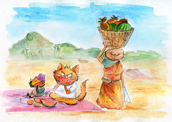 Приключения кота Полкана и ворона Куса в Индии).Иллюстратор: Bird Born - 9