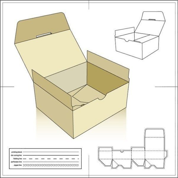 Чертеж упаковочной коробки