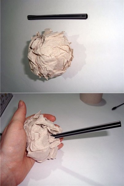 Кофейное дерево. Нам понадобится: 1) туалетная бумага; 2) кофе в зернах; 3) стаканчик от йогурта; 4) ... - 2