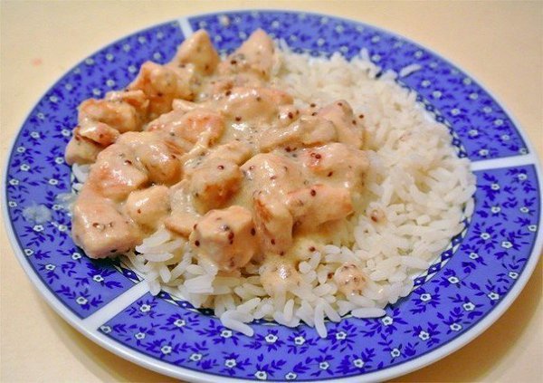 Курица в сметанно-горчичном соусе.Сегодня приготовила курочку в сметанно-горчичном соусе вот по ...