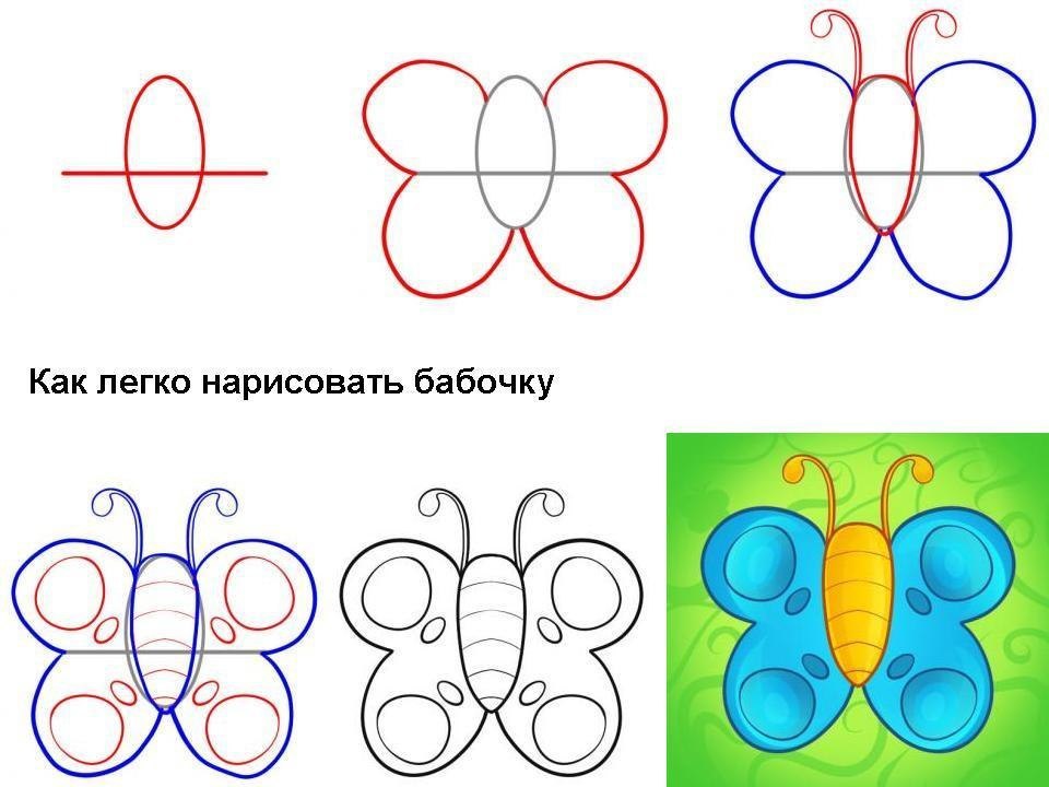 Как нарисовать ребенку 5. Как нарисовать бабочку поэтапно. Поэтапное рисование бабочки. Бабочка рисунок поэтапно. Бабочка поэтапное рисование для детей.