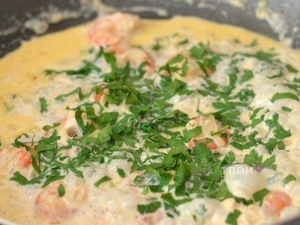 Паста с креветками в чесночно-сливочном соусе.Ингредиенты:Макаронные изделия 250 гКреветки 200 ... - 6