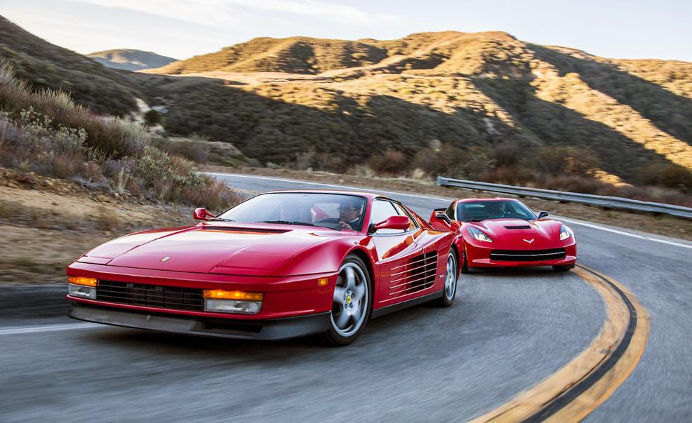 Ferrari Testarossa & Chevrolet Corvette Stingray