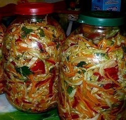 Салат из свежей белокочанной капусты БЕЗ закрутки! Этот салат — упрощенный вариант нескольких ...
