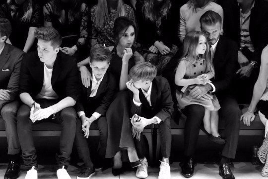 Beckham family at Burberry 2016 show - 5