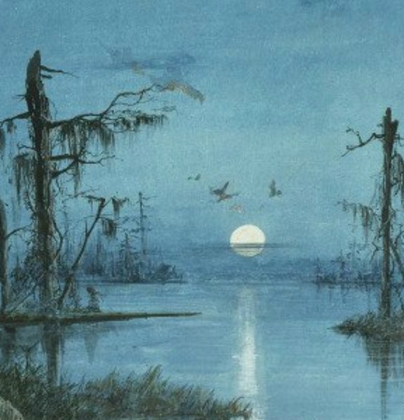 James Hamilton (18191878). Bayou in Moonlight.