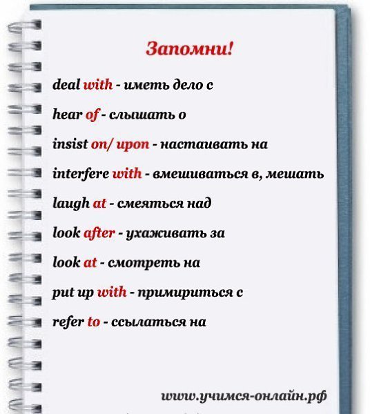 Запомни сочетания глаголов и предлогов. Забери к себе на стену и расскажи друзьям! - 2