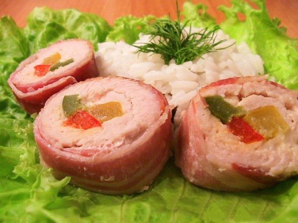 Мясо индейки с восхитительным сочетанием вкусов сыра, бекона и болгарского перца. Отличный вариант к ...