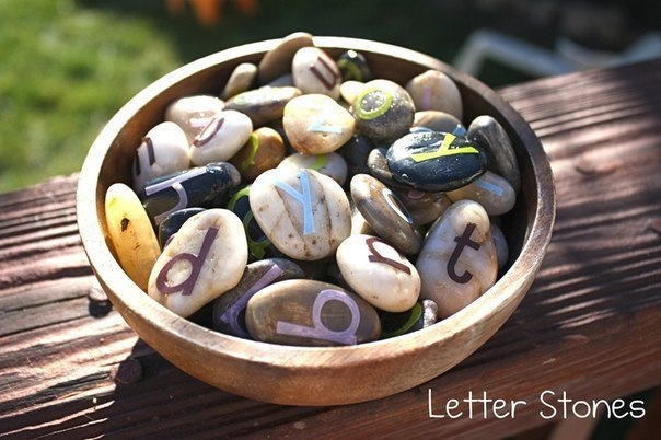 Letters and stones