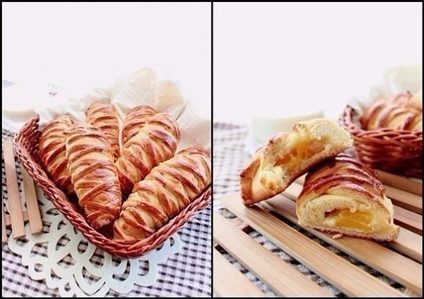 Булочки с творогом и персиком.Ароматные и аппетитные булочки с нежным творожным кремом и сладкими ... - 2