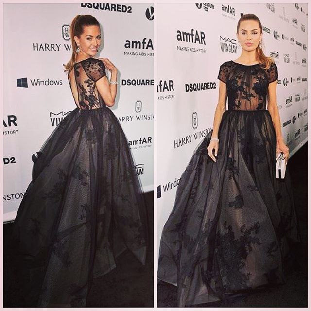 #doubletrouble.#flashback to #LosAngeles #amfAR Gala I am wearing a gorgeous dress by ...