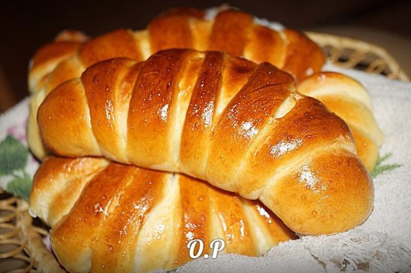 Дрожжевые рогалики с джемом.Автор: Ольга Романова Для приготовления понадобится: Для теста: ...