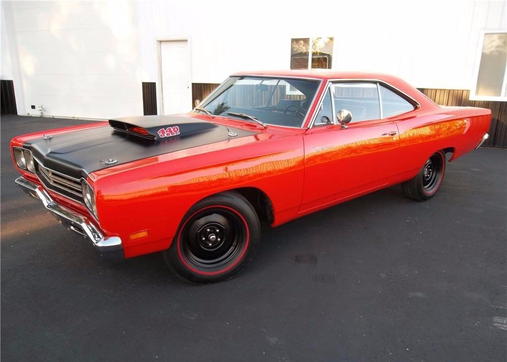1969 Plymouth Road Runner 440 six pack.  $110 000