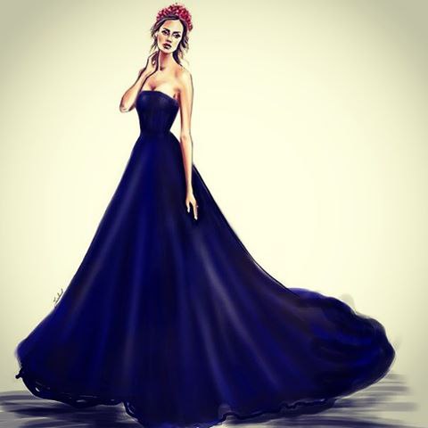 #DrawingVictoriaBonya.#FashionIllustration by @yassaid_usman Love it! ------------------- ...