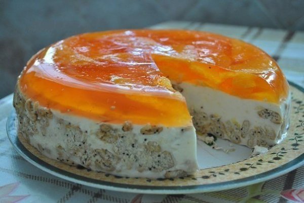 Торты без выпечки.1. Торт "Апельсинка"Ингредиенты:700 г сметаны 20% жирности300 г крекера ... - 3