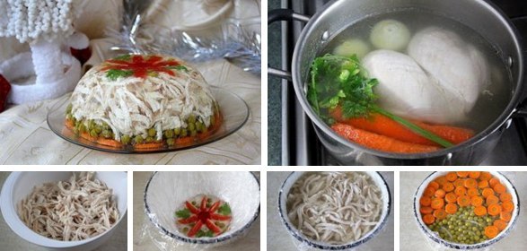Заливное из курицы. Нежное, красивое и вкусное блюдо, под названием заливное, обязательно украсит ...