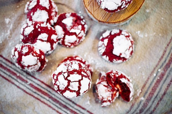 Печенье Красный бархат. Яркие, ароматные и очень вкусные печеньки легко готовятся, долго хранятся, ...