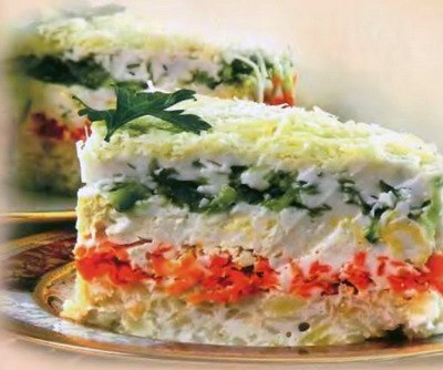 Овощной торт. Очень вкусно и легко. Ингредиенты: 0,5 кг картофеля, 4 моркови, 1 свекла, 2 сваренных ...
