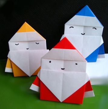 Дед мороз из треугольных модулей