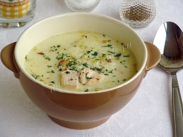 Английский куриный суп с плавленым сыром. Куриный бульон – 1 литр Куриную грудку – 300 грамм Рис ... - 8