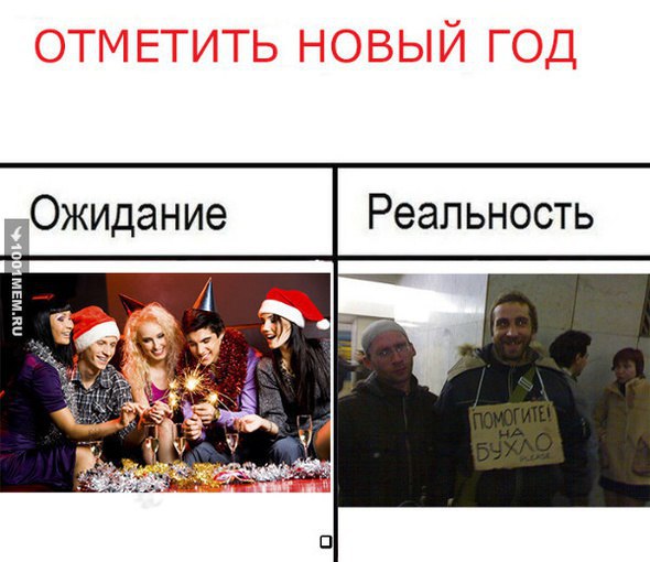Типичные новогодние мемы: сарказм, мрачняк и постирония / Хабр