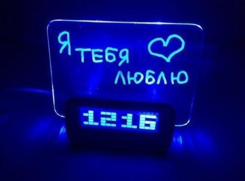 СВЕТЯЩИЙСЯ LED БУДИЛЬНИК С ДОСКОЙ ДЛЯ ЗАПИСЕЙ. Встречайте каждое утро с радостью ЗАКАЖИТЕ ПРЯМО ... - 3