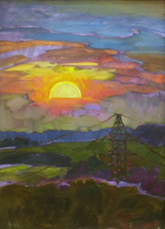 "Закат", Альбина Агзамова, выставка в библ. им. Заки Валиди, 2-ой корпус, идёт до 20 ...