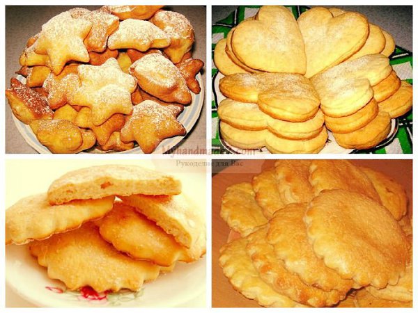 Домашнее печенье на скорую руку в виде коржиков. Понадобятся такие продукты: - мука 3.5 стакана - ...
