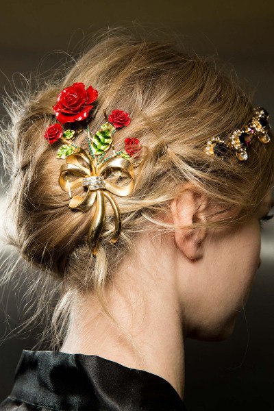 Hair at Dolce & Gabbana Fall 2015