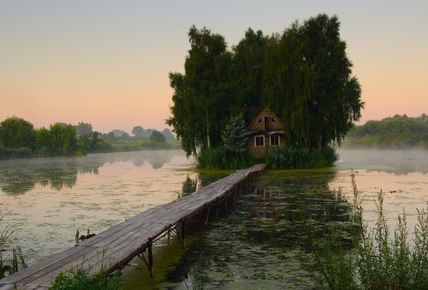 Охотничий домик на острове. Житомирская область, село Старый Солотвин, Украина. - 8
