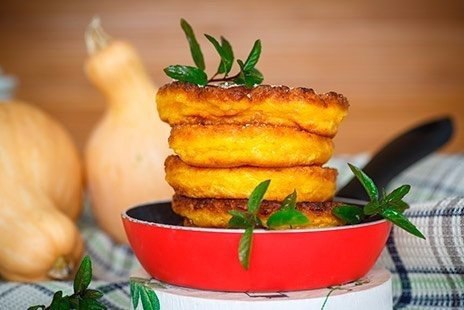 Оладьи из тыквы.Ингредиенты :Мякоть тыквы - 700 гСахар - 2 ст. л.Мука - 1 ст. л.Сахар - 1 ст. л.Яйцо ...