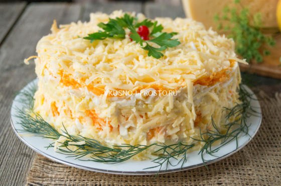 Салат “Нежность”. Для салатасочные яблоки (лучше с кислинкой) 2 шт.яйца куриные 4 шт.белый репчатый ... - 10