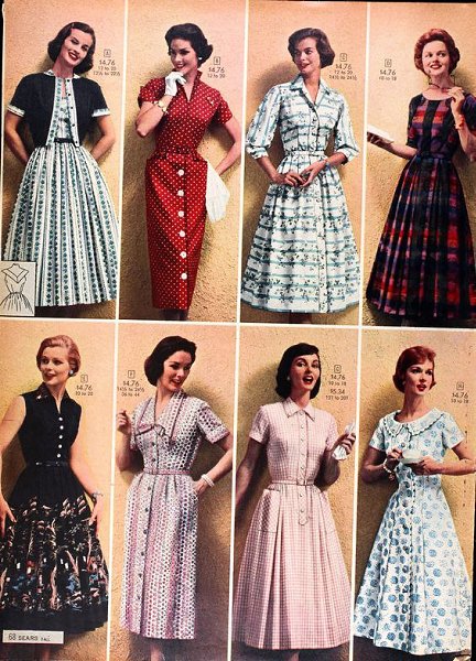 Модная одежда из каталога весна/лето 1958
