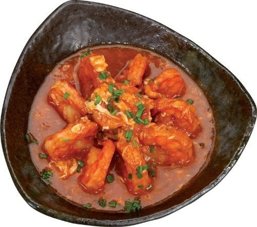 Креветки в томатном соусе с пармезаном.Пищевая ценность: белка 90,2 гр., жира 19,6 гр., углеводов ...